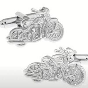 Silver Motorcycle Cufflinks